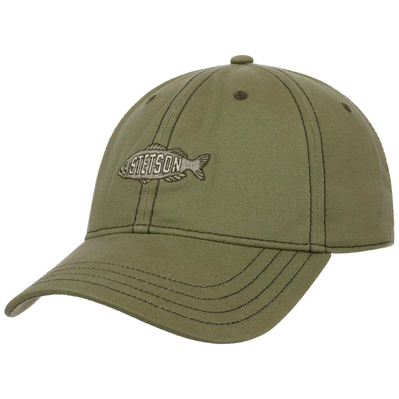 Stetson Washed Canvas Fish Casquette de Baseball Protection UV 40 Unisexe Printemps Ete