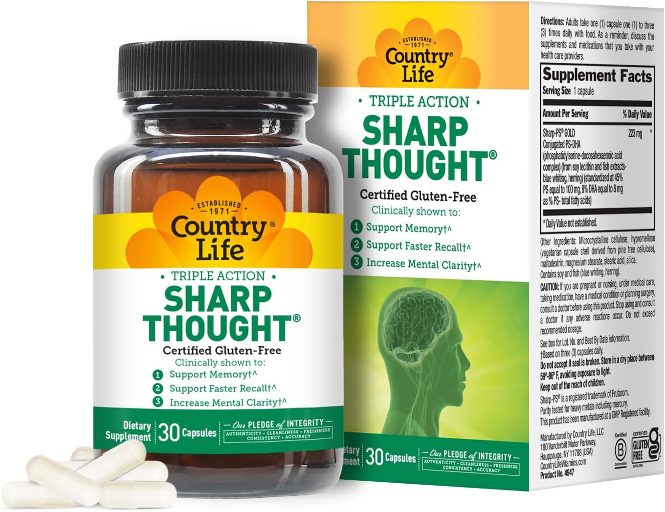 Triple Action Sharp Thought Capsules 30's