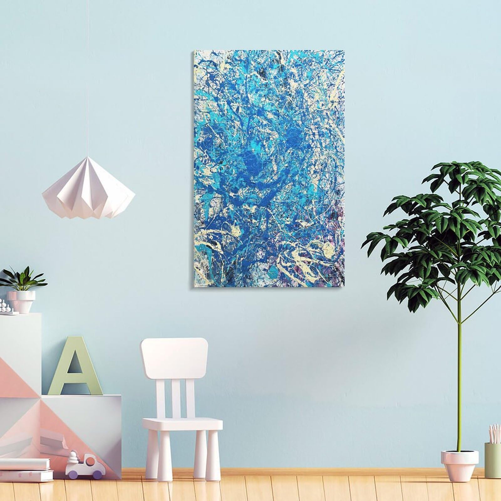 Amazon.co.jp: ジャクソンポロックブルークラシックウォールアート