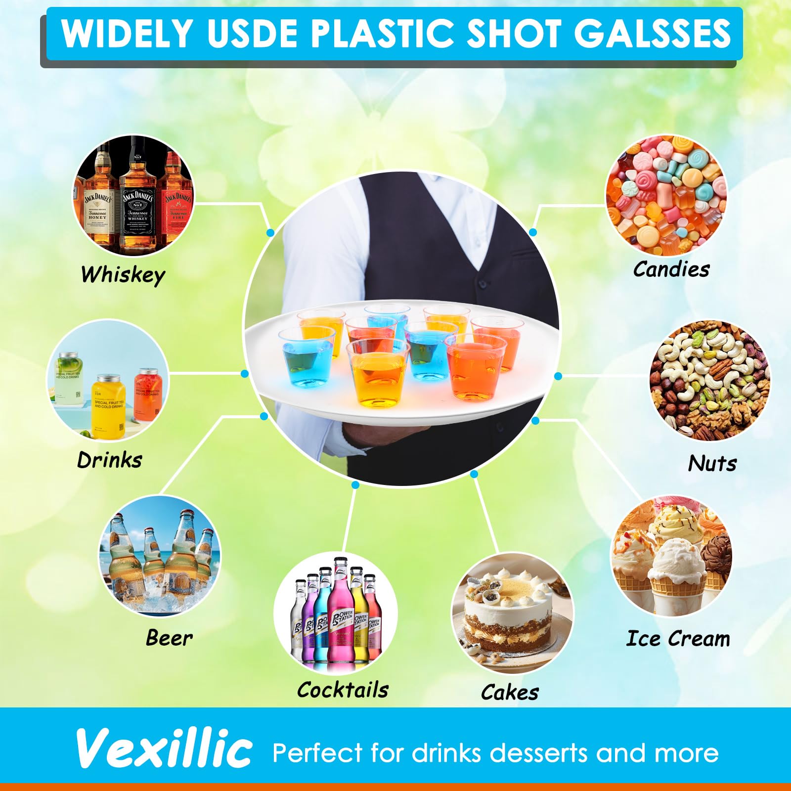Lot De 250 Verres à Shot En Plastique Coloré – 3 Cl/30 Ml, PS Alimentaire Réutilisable | Fête, Mariage, Anniversaire