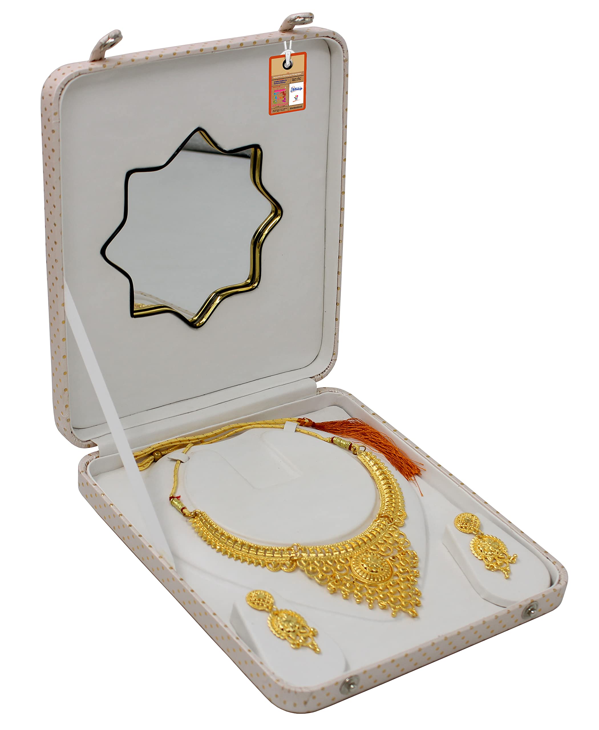 atorakushon® Fabric Women Jewellery Storage Boxes Necklace Ring Earring Pendant Half Set Wedding Wardrobe Organizer Pack 1 (Cream) (B0926VH3MX) Amazon Price History, Amazon Price Tracker