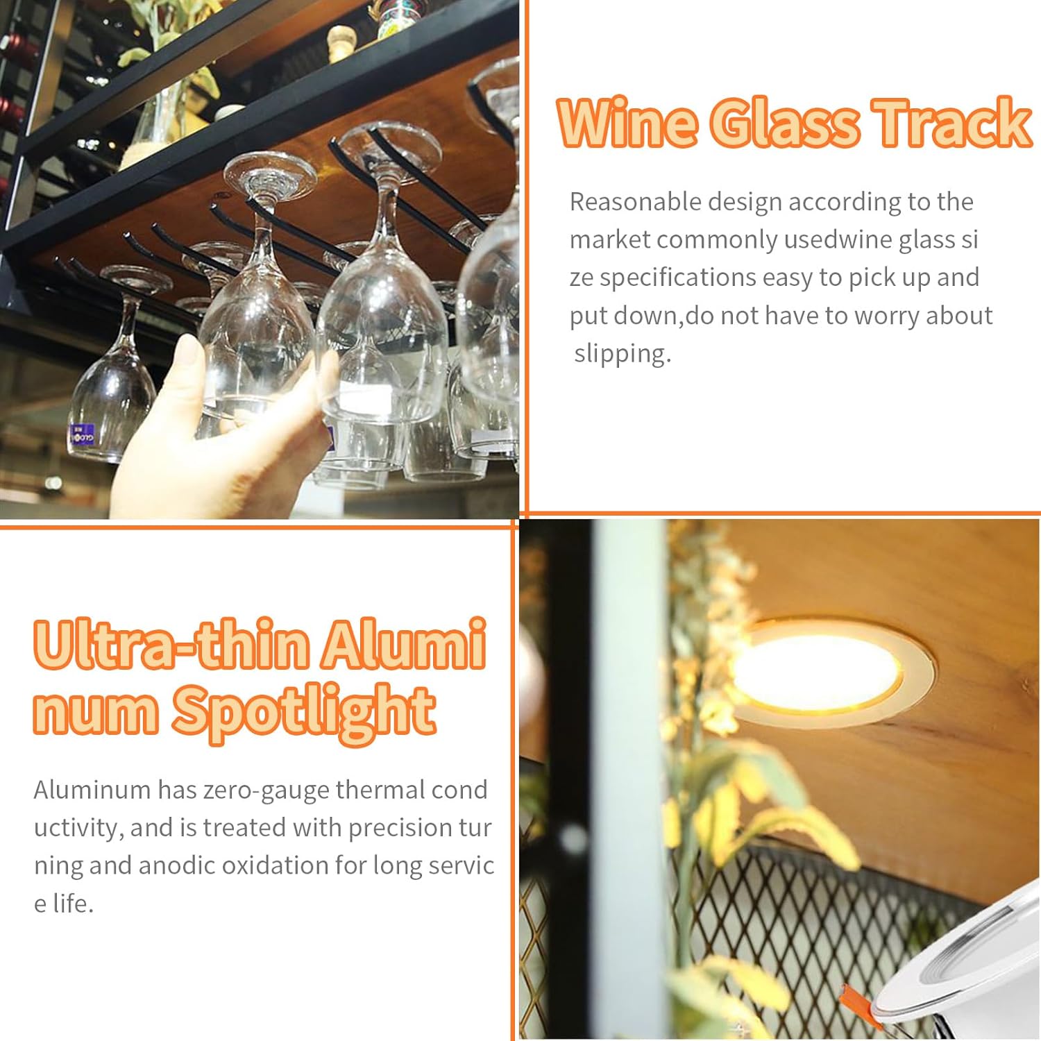 Industrial Free Standing Wine Rack 75x30x50cm, Hanging Bottle Holder for Home & Restaurant, Bar Accessories, Floating Shelf Storage, Black Commercial Wine