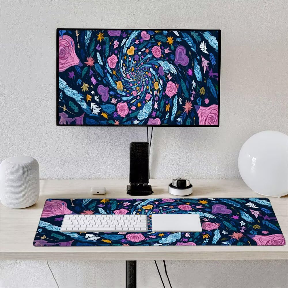 Podkładka pod mysz do gier XXL, 2000 x 1000 x 3 mm duża podkładka na biurko szyta gumowa podstawa, wodoodporna antypoślizgowa podkładka pod mysz, biurowy komputer stacjonarny, poprawiająca dokładność