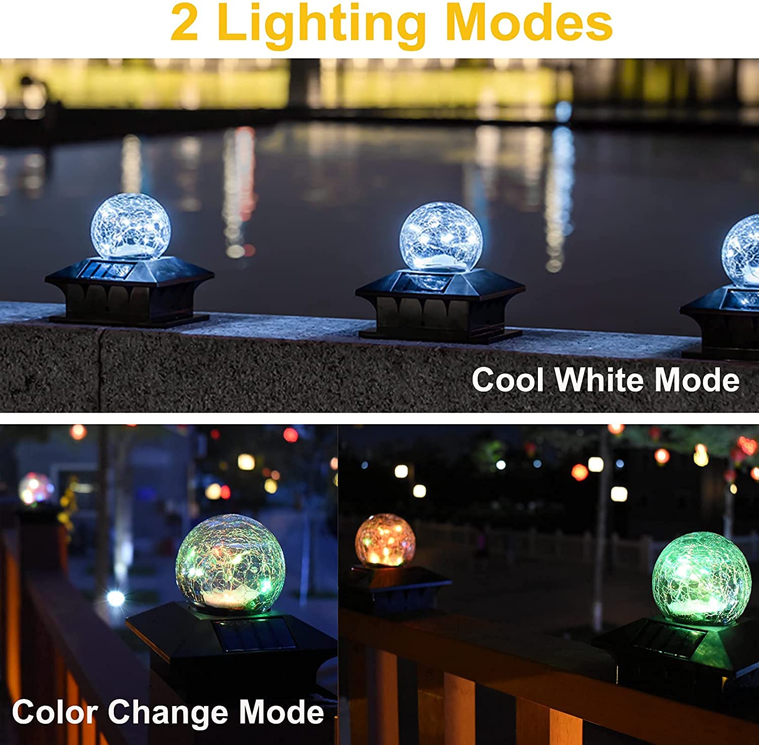 Amazon.com: ABMTech Halloween Solar Post Cap Lights, Color