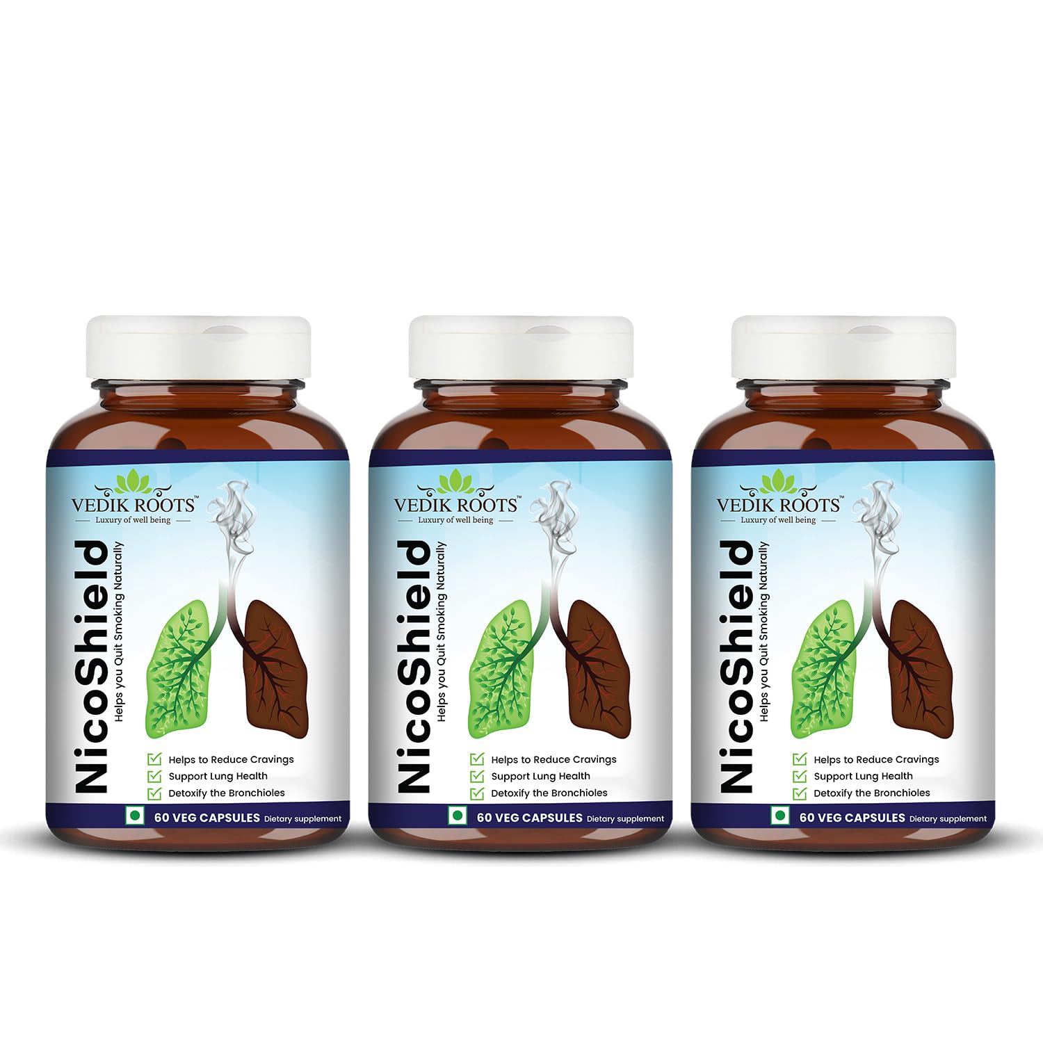 natural supplements to quit smoking cigarettes Amazon.com: VEDIKROOTS NicoShield | Herbal Support for Quitting Smoking |  Helps Reduce Cravings | Ayurvedic Supplement | 180 Veg Capsules