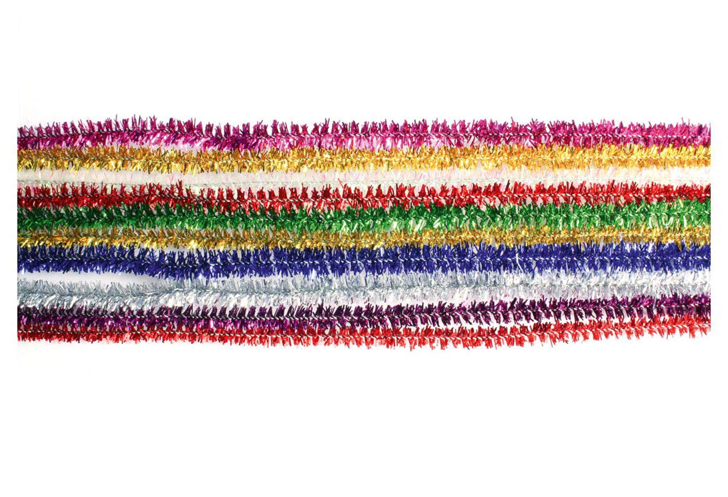 Stylex 46742 Chenille Wire with Glitter Pipe Cleaners 10 Pieces with a Length of 50 cm Assorted in 10 Colours Suitable for Versatile Crafts - Image 3