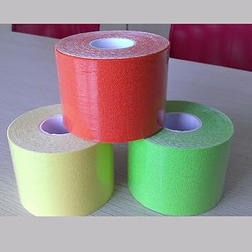 Generic black, Medium : 5 Meter 5 5cm Elastic Kinesiology Tape Sports Roll Physio Muscle Strain Injury Support Physio Strapping Band Sports