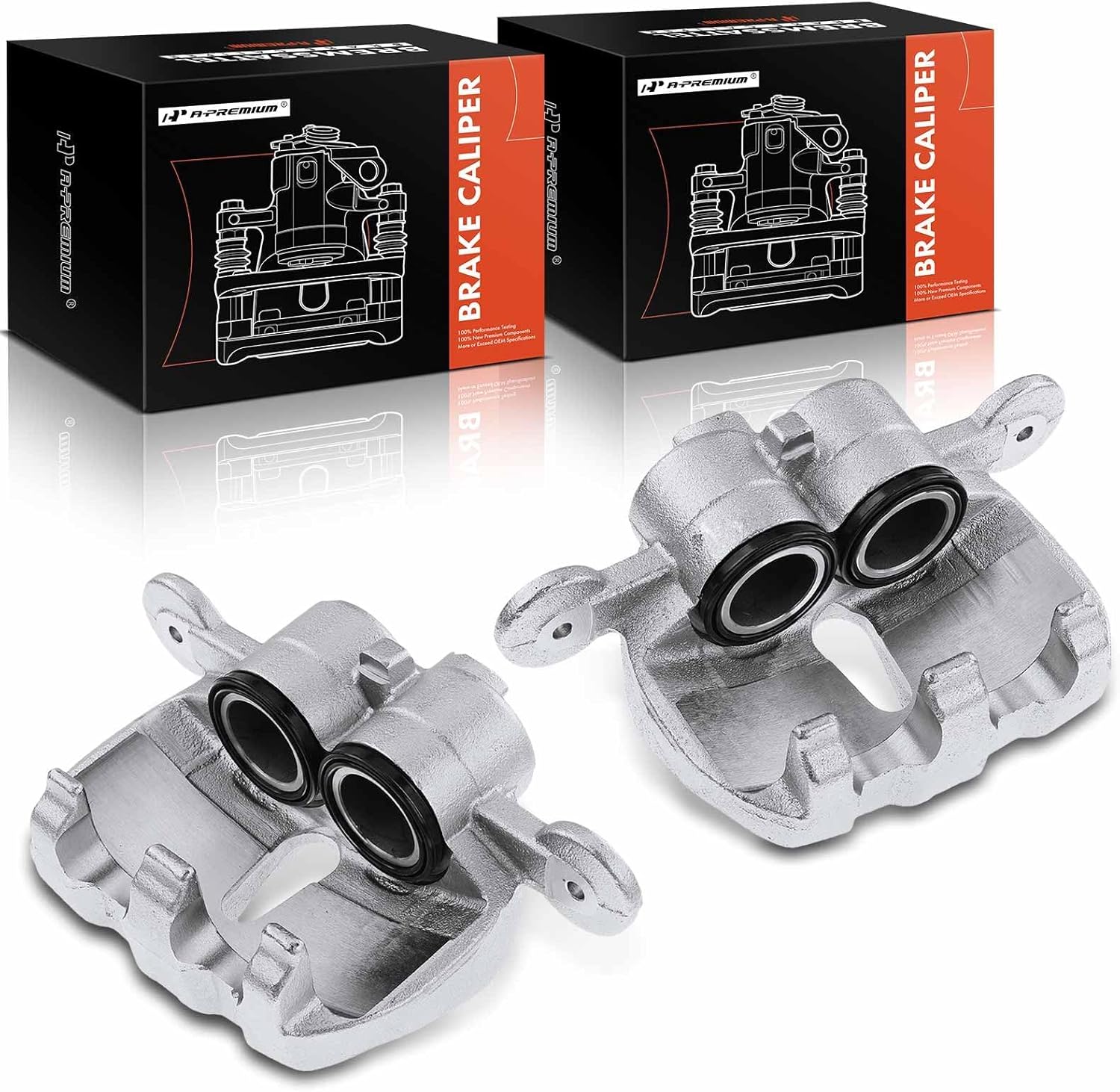 A-Premium Disc Brake Caliper Assembly Without Bracket Compatible with Select Land Rover Models - For Range Rover/Range Rover Sport 2010-2017, Discovery 2017, LR4 2010-2016 - Front Driver and Passenger