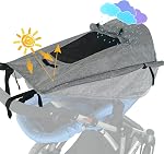 WD&CD Baby Stroller sunshade Buggy Stroller Sun Visor Carriage Sun Shade Canopy Cover for Prams Stroller Accessories Car Seat-BLack