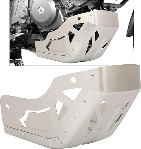 KUAFU Placa deslizante compatible con Suzuki DL 650 V-Strom 2011-2022 Reemplazo para protector de motor RP3101 Aluminio Oxidación Plata