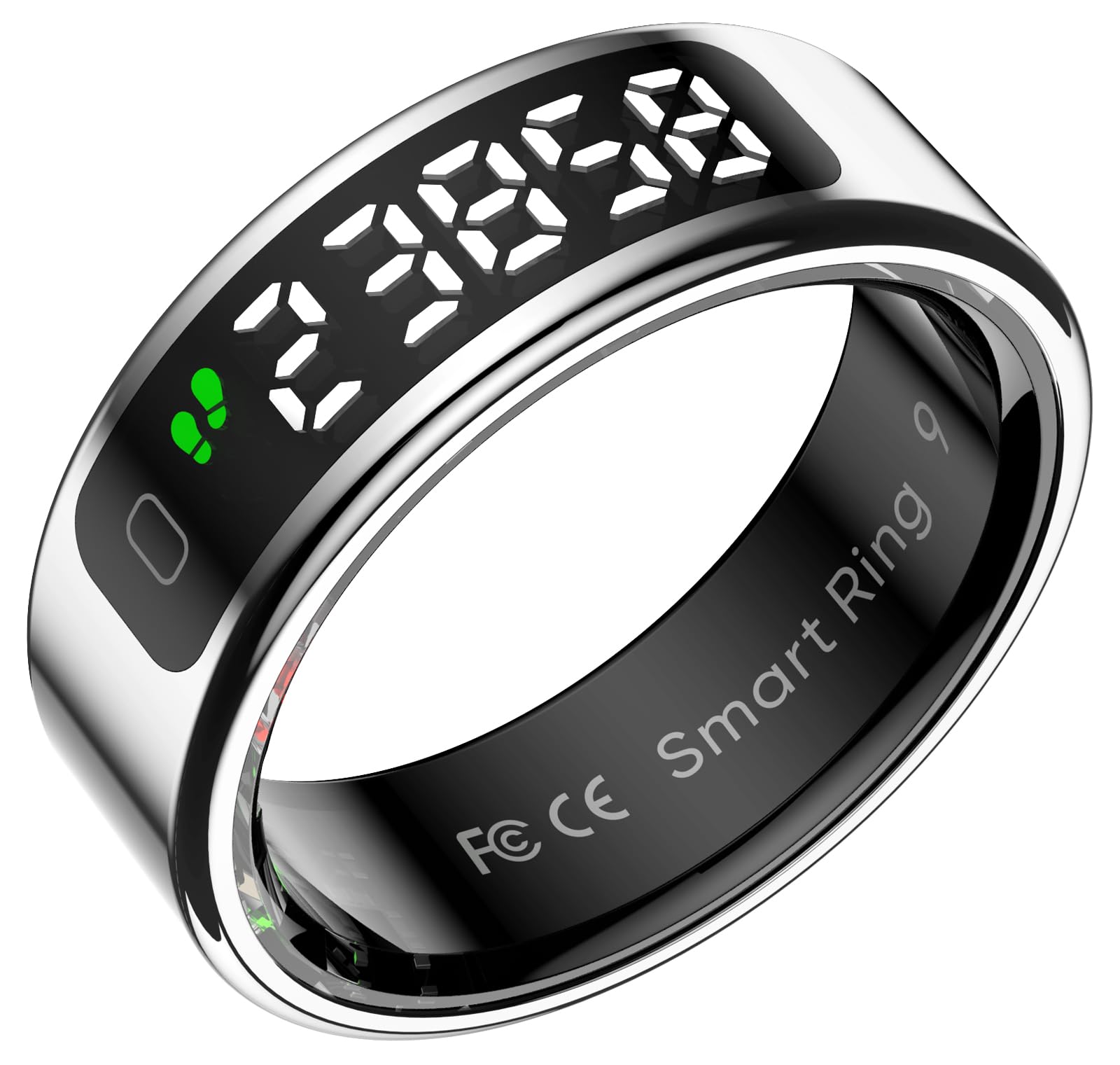 Smart Ring for Men Health Ring with Touchscreen Heart Rate Monitor Sleep Tracker Gesture Control for Scrolling Fitness Tracker Ring Pedometer IP68 Waterproof Compatible with iOS Android Phones