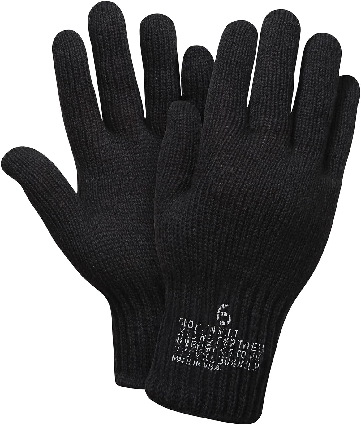 ROTHCOGi Wool Glove Liners, 5 Size, Black