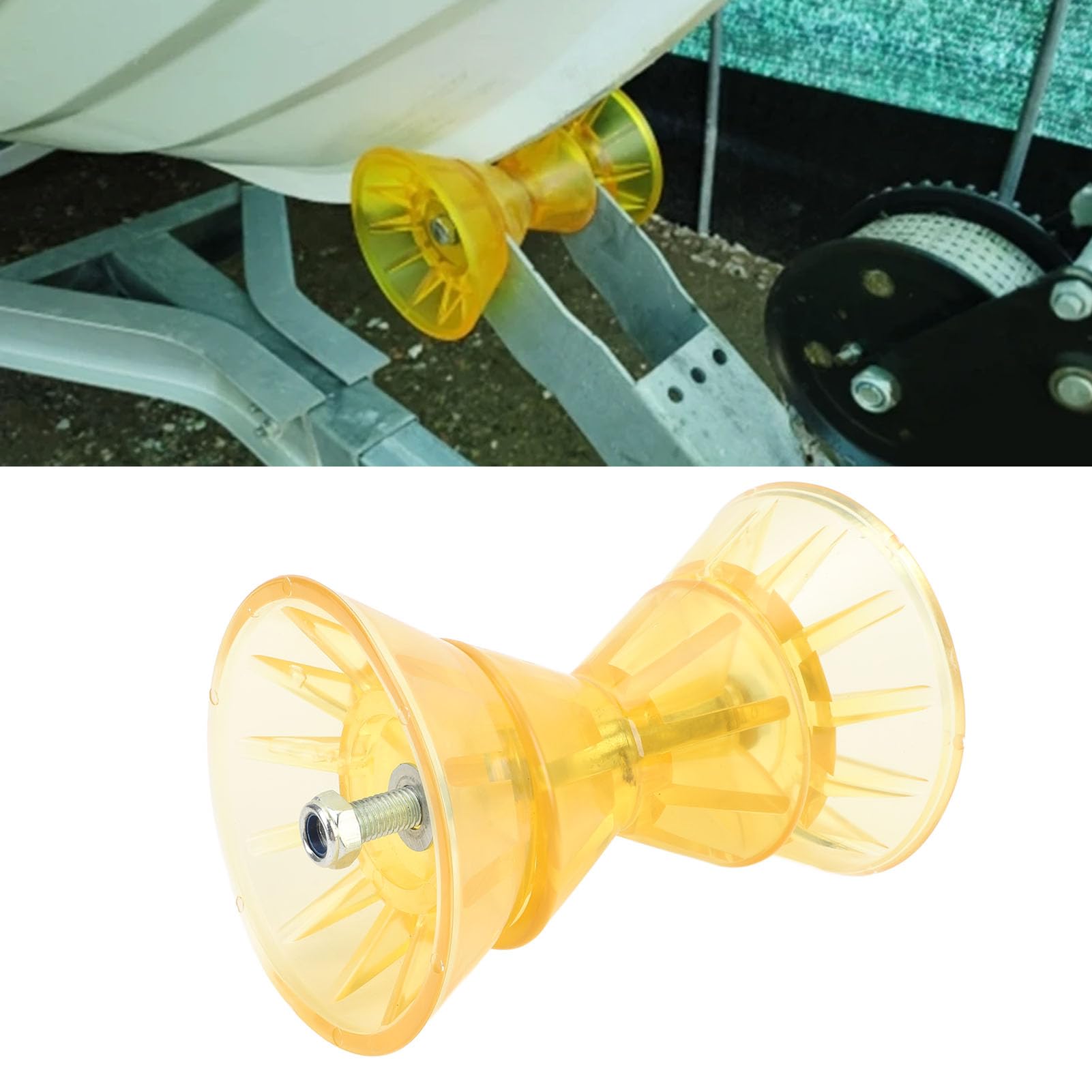 Rouleau De Bateau 4 Pouces Polyuréthane - Rouleau De Quille Remorque Noir Pour Yachts Et Bateaux