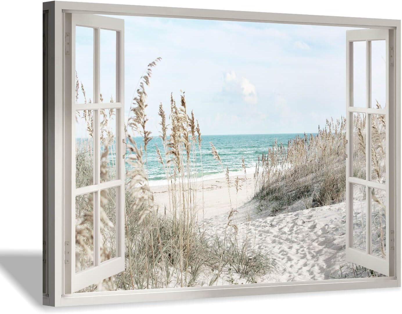 Beach Window Canvas Artwork