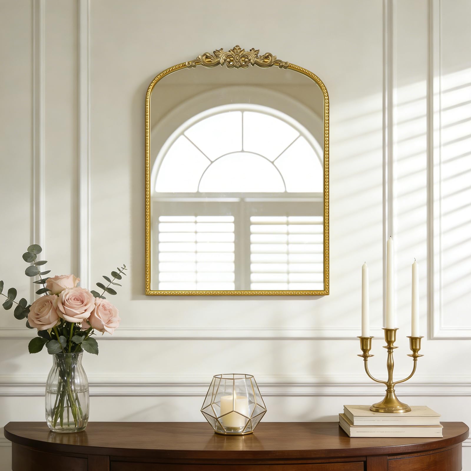 Amazon.com: WallBeyond Gold Vintage Mirror for Vanity 22x30 Inch