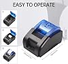 58mm Desktop Receipt Printer USB + BT 203 DPI Direct Thermal Printing Compatible with Linux/Mac/Android/iOS Systems High Speed Printing Support ESC/POS Command for Restaurants