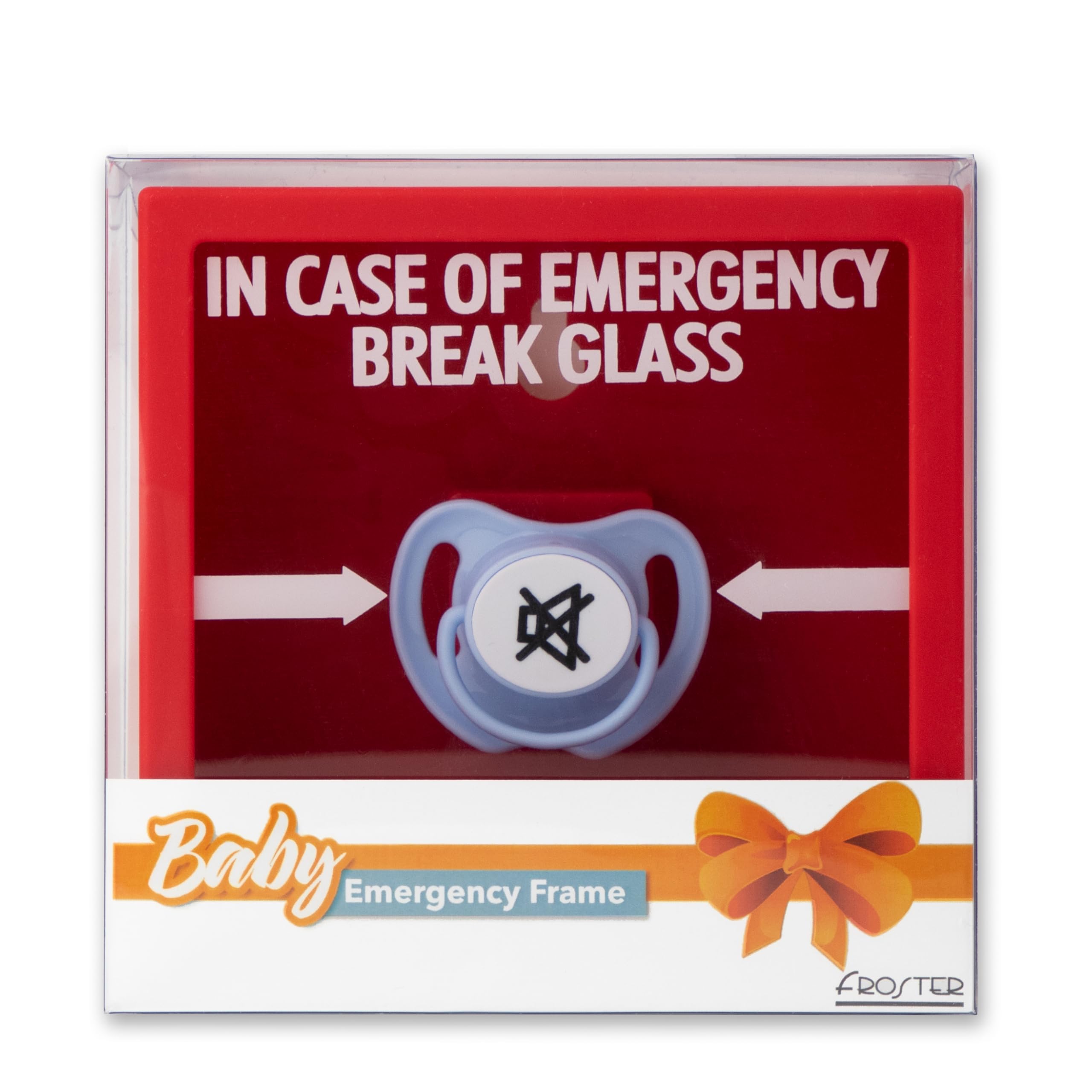 Froster Baby Emergency Frame - In Case of Emergency Break Glass, En cas d'urgence briser la glace, Cadeaux pour Futurs Parents, Futur Papa Kit de Survie, Future Maman, Baby Shower Cadeau