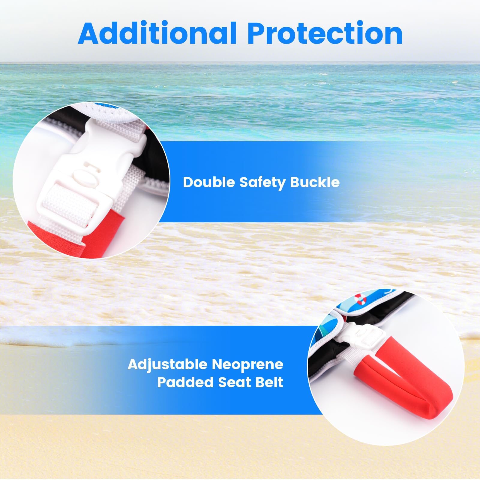 Giubbotto di nuoto per bambini e bambine, con cinghie di sicurezza regolabili, età 1-6