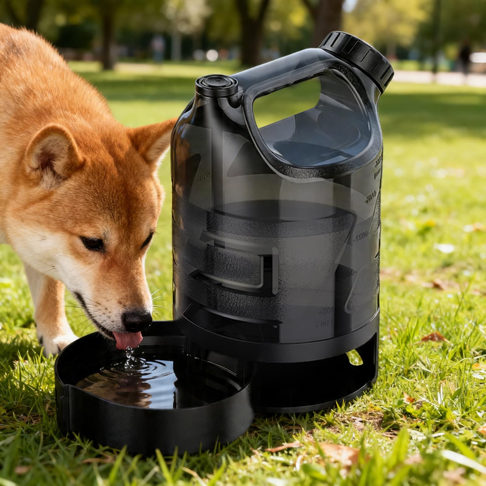Borraccia per cani da 2500 ml, portatile, XXL, grande | Dispenser per acqua per cani da campeggio, a prova di perdite, per vacanze, escursioni, viaggi, appartamento