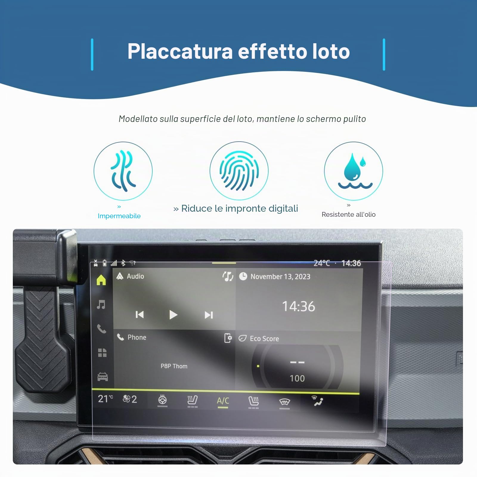 Pellicola Protettiva per Navigazione 10,1" Dacia Duster 3 2024 2025 2026, Nano Pellicola Antiurto Antigraffio 6H