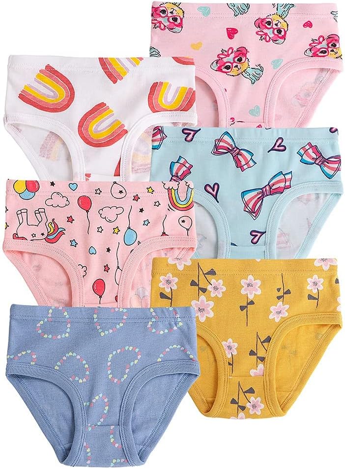 benetia Girls' Soft Cotton Underwear Little Kids ' Assorted Panties (Pack of 6) - Image 2