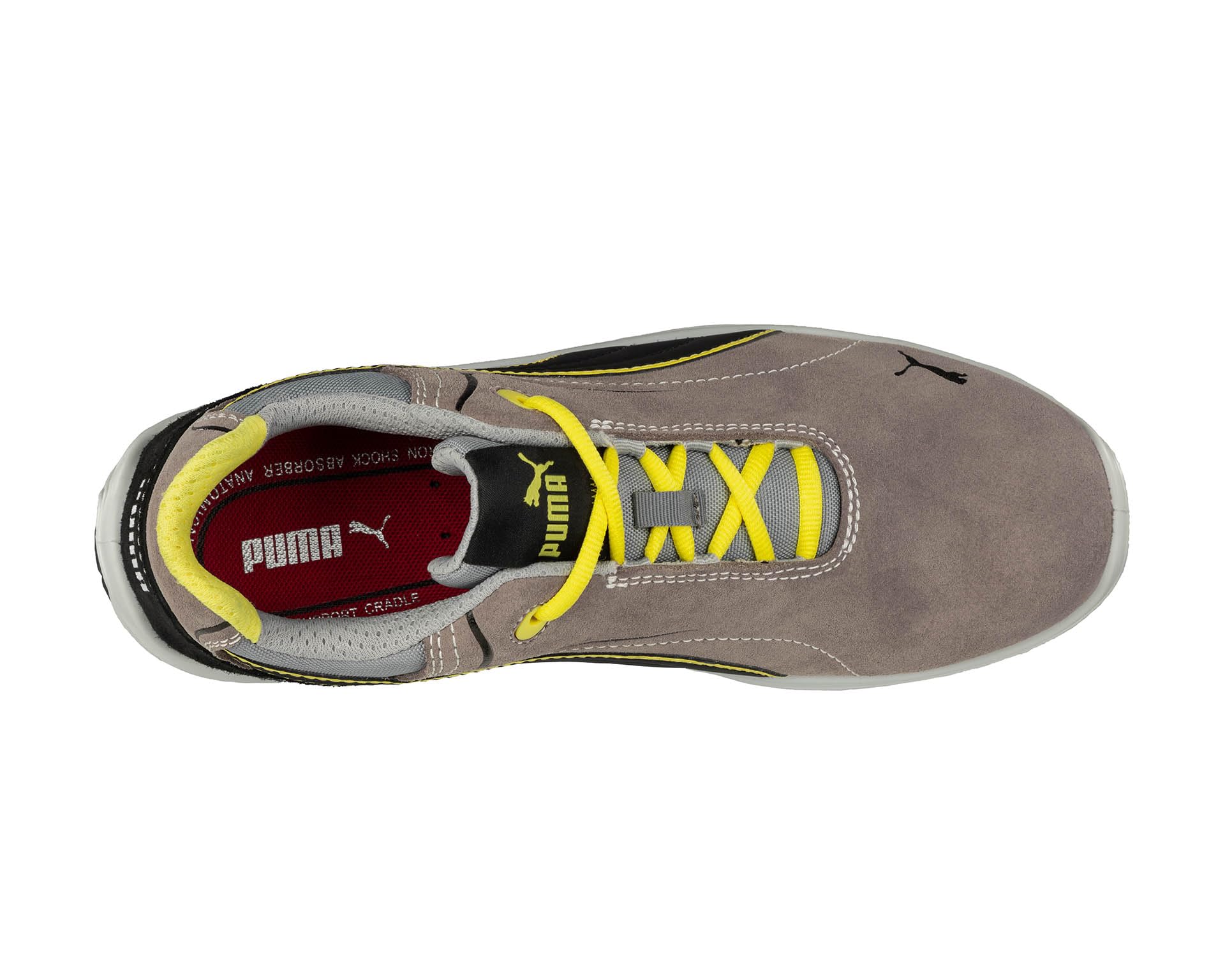 PUMA Safety Touring White low Obuwie ochronne S3 ESD SRC z noskiem z włókna szklanego Sportowy wygląd wysokich butów ochronnych