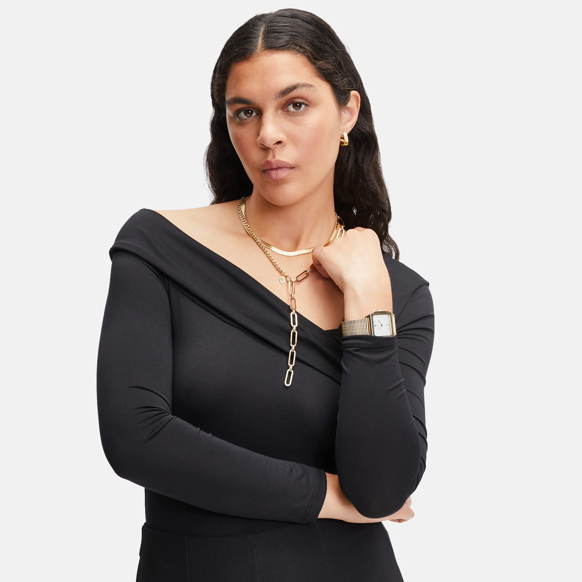 LIEBESKIND BERLIN Damen Creolen aus Edelstahl - Verschiedene moderne Designs & Größen in Silber, Gold, Roségold und Schwarz erhältlich – modern & alltagstauglich