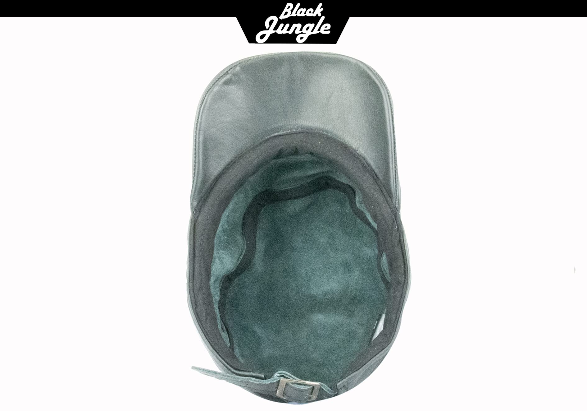 Black Jungle Castro Army Cap skórzana czapka wojskowa, czapka motocyklowa, rozmiar uniwersalny, czarny, jeden rozmiar