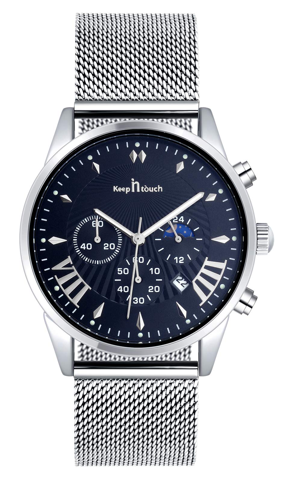 SUPBRO Orologio da Uomo Analogico Movimento al Quarzo Cinturino in Acciaio Moda 30M Impermeabile orologio da polso