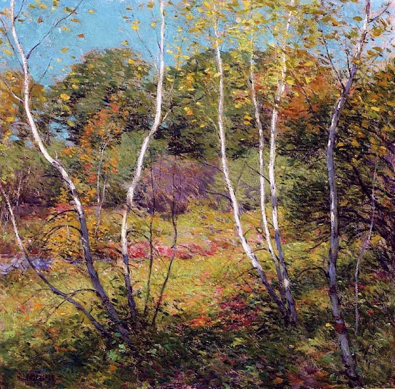 Toile murale abstraite Willard Leroy Metcalf pour sublimer la décoration de votre salon 60x90cm