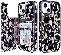 Vista 1 de uCOLOR Funda de piel con tapa para tarjetas compatible con iPhone 13, 6.1, iPhone 14 6.1, mujeres y niñas con tarjetero y función atril