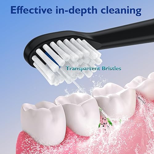 Vista 13 de Cabezales de cepillo de dientes, paquete de 9, compatibles con Sonic Fusion & Fusion 2.0, SF-01, SF-02, SF-03, SF-04 (blanco, suave)