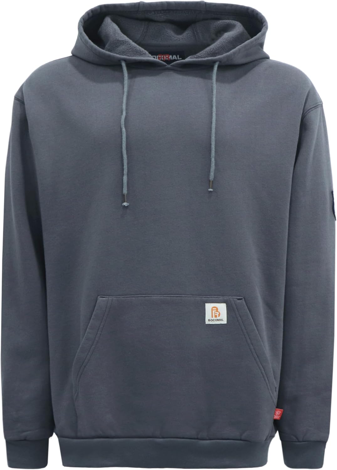 BOCOMAL FR Hoodies Pullover 10.5oz Cotton Fleece Flame Resistant Hooded Sweatshirts