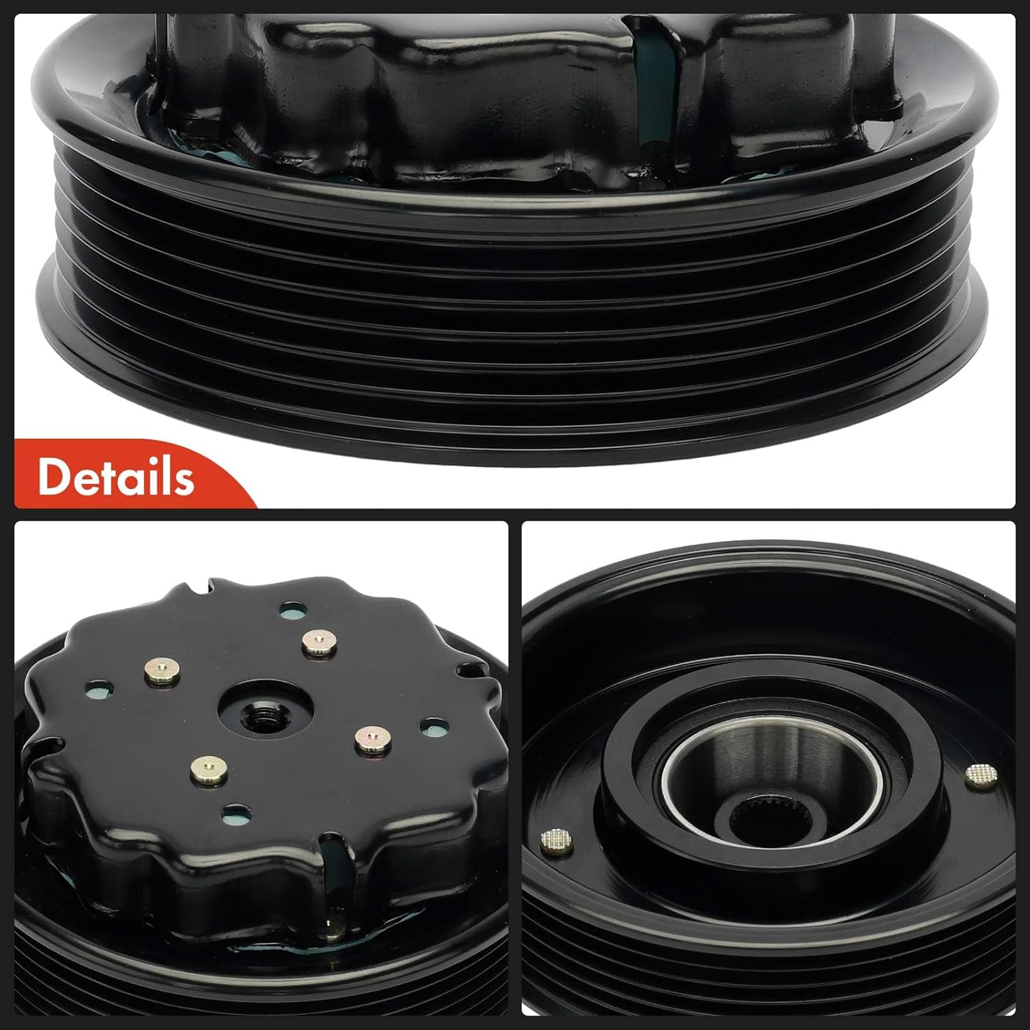 A-Premium Air Conditioner AC Compressor Clutch Kit Compatible with Mercedes-Benz C230, C240, C320, C280, C350, E320, E350, E430, E500, E55 AMG, E63 AMG, S500, S55 AMG, S600, S65 AMG, CLS63 AMG