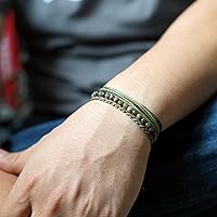 Vista 59 de Handmade Natural Stone Beaded Healing Bracelet Gift for Men Adjustable Rope String Bracelet