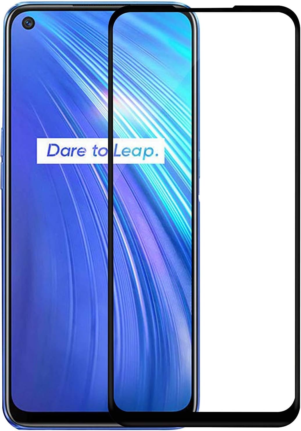 100FIT Tempered Glass For Smartphone Realme 7, Realme Narzo 20 Pro With Full Glue Edge To Edge Coverage And Easy Installation Kit