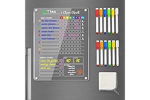 PigPotParty 1Pcs Kids Responsibility Dry Erase Chore Chart for Fridge