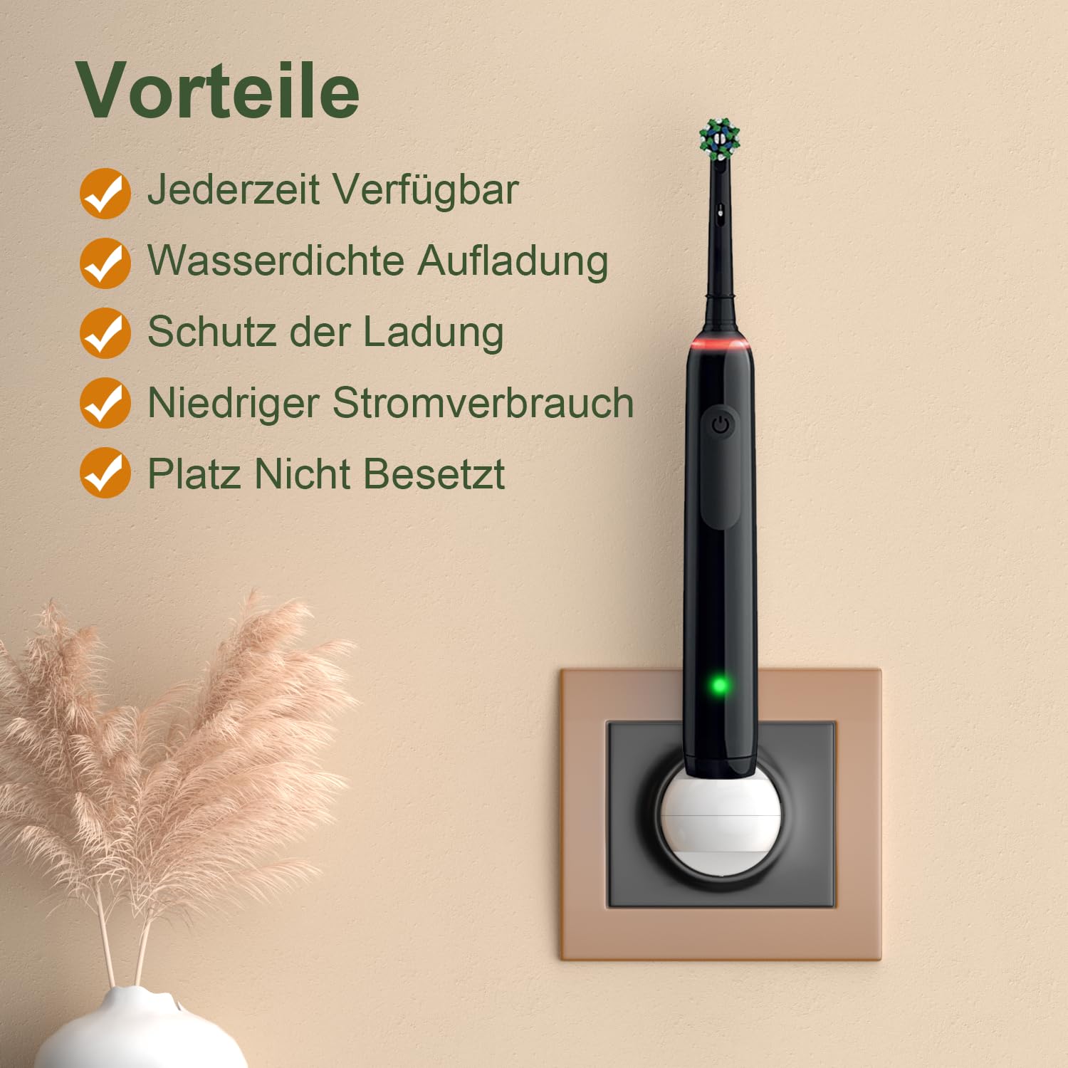 Newding Stazione di ricarica per spazzolini da denti, compatibile con Braun Oral-B iO6 iO5 iO4 iO3 iO2 (non iO7 iO8 iO9) Pro 3 3900 3500 3000Vitality Pro, Genius X, bambini, caricabatterie wireless