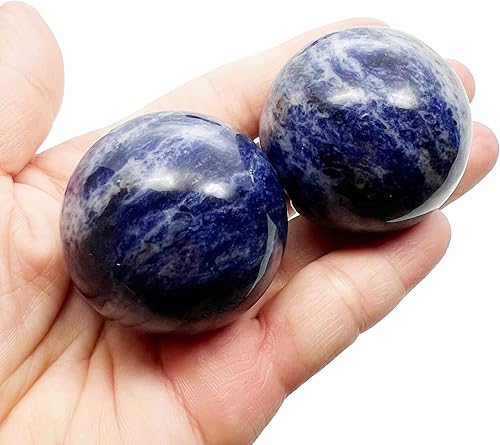 Miniatura 4 de Figura de esfera de bola de 1.5 pulgadas (1.575 in) con soporte de madera, bolas de cristal de piedras preciosas naturales pulidas, escultura