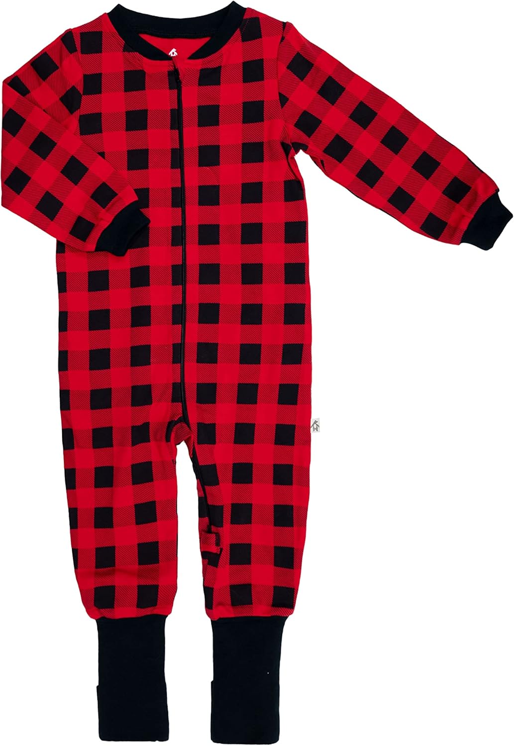 Snugabye Infant Buffalo Plaid Convertible Foot Sleeper