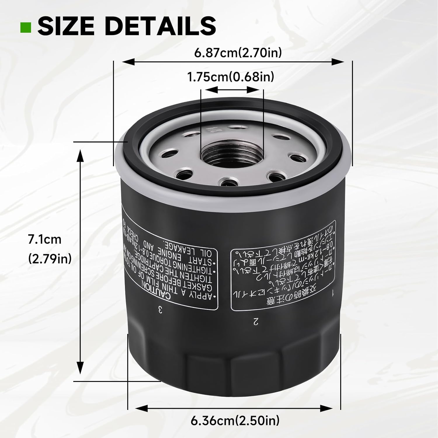 49065-0724 Oil Filter Replace 49065-7010 oil filter elment, for kawasaki FX850V FX801V FJ180V FH381-721V FH601-770D FX751-FX1000V Engine Models, AM107423 120-634 1016467, Pack of 4