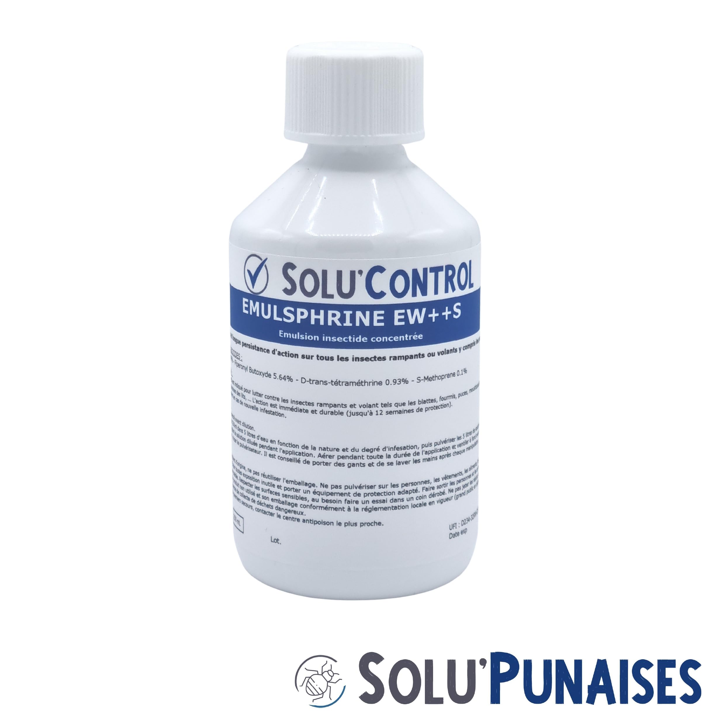 Kit de traitement Punaises de lit 100m² avec 1 Emulsphrine ew+s insecticide concentré, 4 one-shot Solu'Fogger, 1 pulverisateur 5 litres