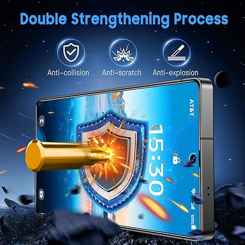 Vista 6 de Uyiton UnBreak-Glass para Samsung Galaxy S25 Ultra Protector de Pantalla Mate, [Soporte Ultrasónico de Huellas Digitales][Anti-Resplandor][Vidrio