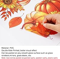 Vista 6 de AnyDesign 6 hojas grandes de Acción de Gracias, feliz otoño, Y'all, para ventana, otoño, calabaza, hojas de arce, cosecha de otoño, calcomanías