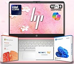 HP Ultrabook Laptop with Microsoft Copilot AI & Office 365 • Intel High Performance CPU • 8GB RAM • 1.3TB Storage (320GB SSD and 1TB OneDrive) • Windows 11 w/o Mouse