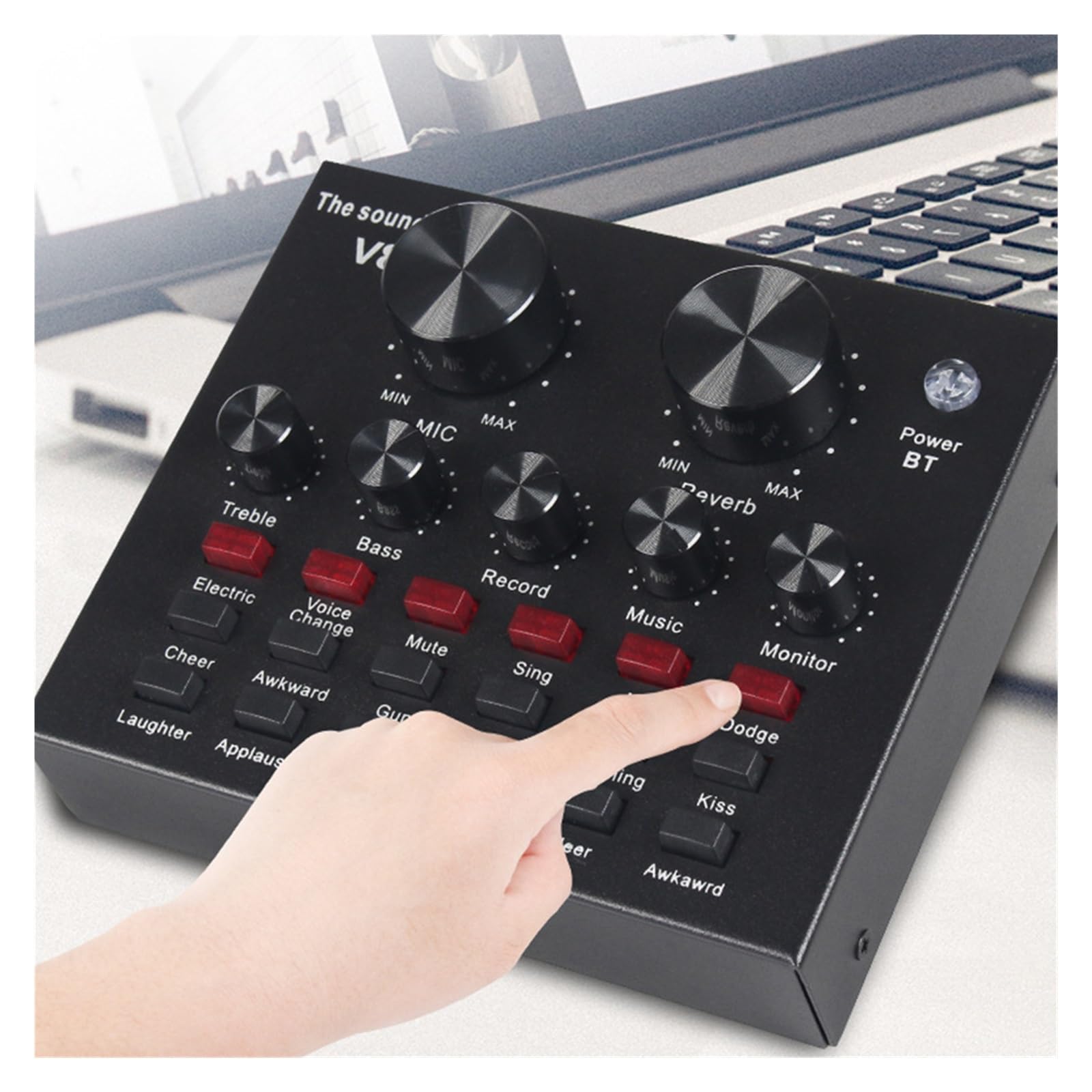 Capacitive Microphone Set Live Streaming Sound Shell Mixer Board Kit Music Recording DJ Equipment