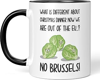 Brussel Sprouts Pun Brexit Christmas Mug