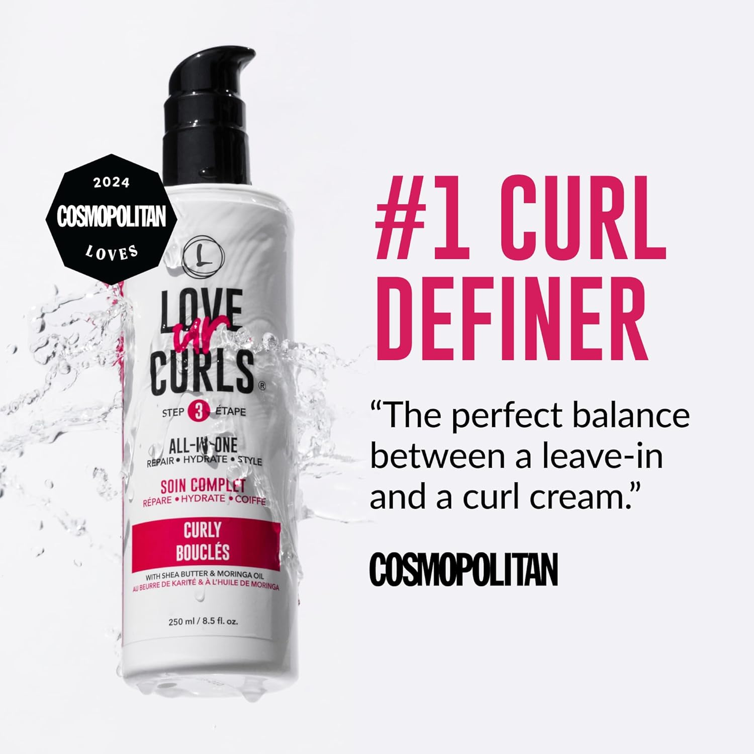 Love Ur Curls - Shampoo & Conditioner Set with All in One Curl Cream Styler for Curly Hair, 3 Step System for Repair and Moisturizing - Image 9