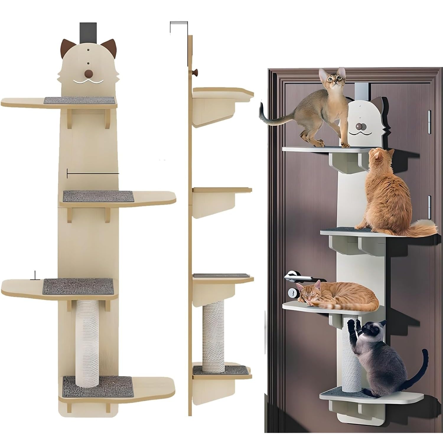 Arbre à chat suspendu avec couche unique supportant 10 kg de poids