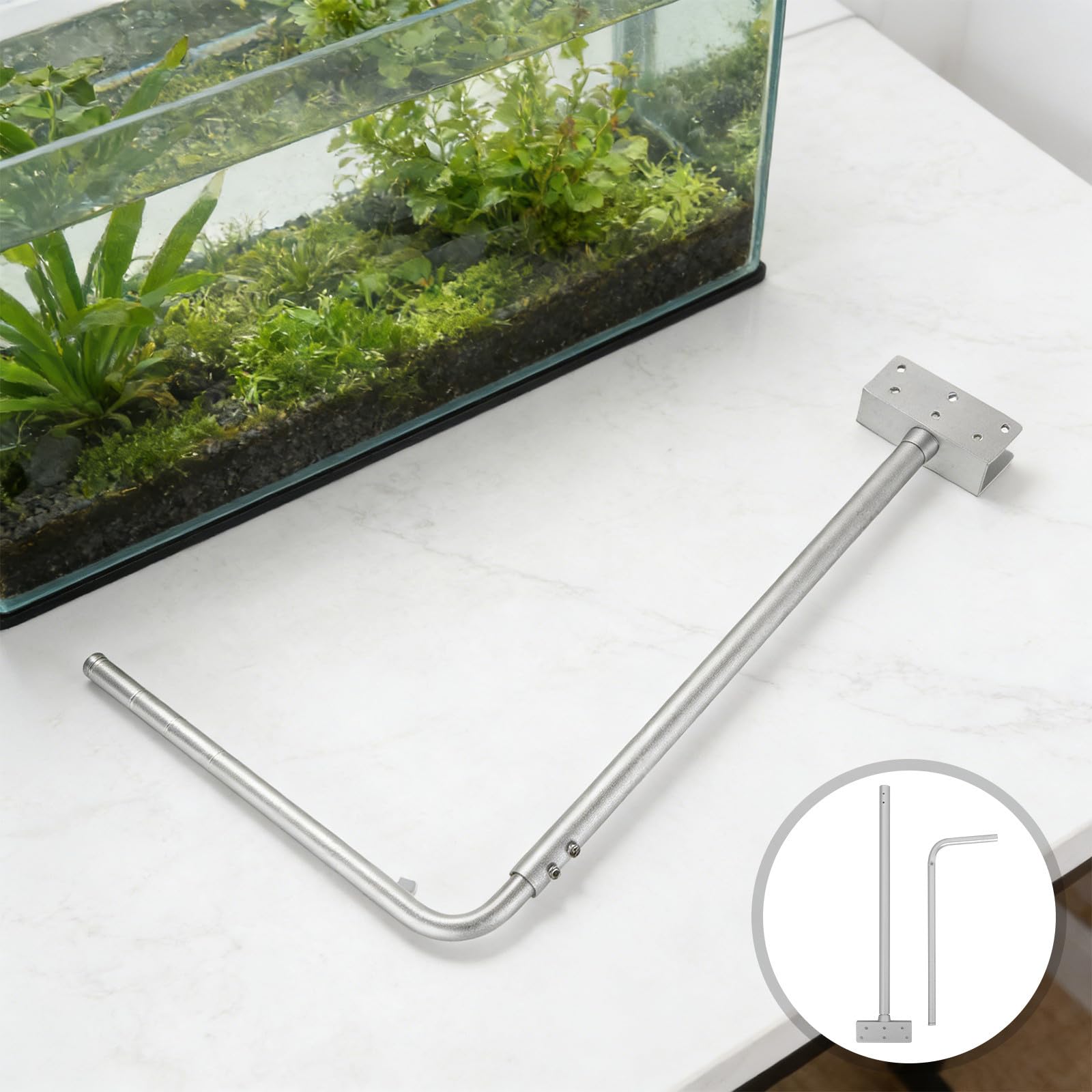 TOYANDONA 2 Piezas Soporte Ajustable para Luz de Acuario Base Resistente para Lámpara de Pecera Soporte para Tanque Compatible con Acuarios Marinos Agua Dulce